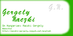 gergely maczki business card